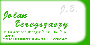 jolan beregszaszy business card